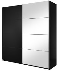 Trianova Garderobna omara Beta 220 cm - Črna - 22W01658