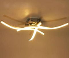 aptel Moderna stropna nadometna LED svetilka krom 43cm