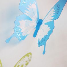 Northix 18x 3D okrasni metulji - večbarvni 