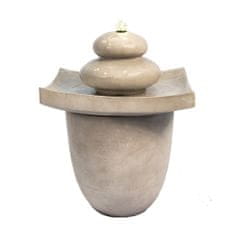 Teamson Peaktop - Zunanja dvoetažna fontana Zen stones z LED lučjo