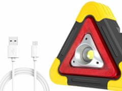 Verkgroup Akumulatorski solarni LED opozorilni trikotnik in power bank USB
