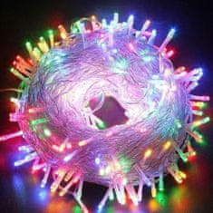 Ikonka Novoletne lučke veriga 500 LED RGBW barvne 50m 8 funkcij + daljinec