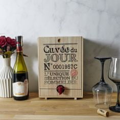 Northix Lesena škatla za vino Bag-in-box - 5 litrov 