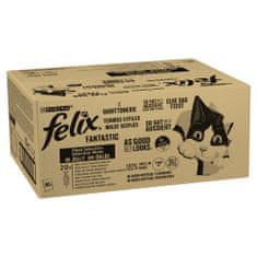 Felix hrana za mačke Fantasticz govedino, piščancem, tuno, trsko v želeju, 80 x 85 g