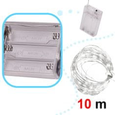 Aga LED dekorativna žica 10 m 100LED hladno bela