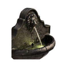 Teamson Peaktop - Zunanja stenska fontana z levjo glavo in LED lučjo