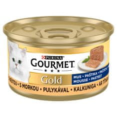 Gourmet mačja hrana Gold, pašteta s puranom, 24 x 85 g