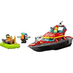 LEGO City 60373 Gasilska reševalna ladja in čoln
