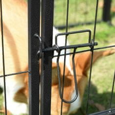 PAWHUT PawHut Ograja za pse in mladiče, modularna pasja ograja za notranje in zunanje prostore iz kovine in jekla, 8 panelov 79x79 cm
