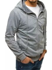 Dstreet moška majica, ki se odpira na zadrgo s kapucí Nalm svetloba siva XL