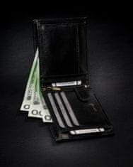 Rovicky Moška usnjena denarnica z varnostjo RFID Velence črna univerzalna