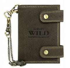 Always Wild Moška usnjena denarnica zavarovano s tehnologijo RFID Mindszent rjava univerzalna