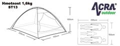 ACRAsport Monodomski šotor za 2-3 osebe, ST13