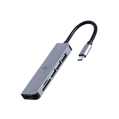 CABLEXPERT Adapter USB-C 6-v-1 3xUSB, HDMI, čitalnik kartic