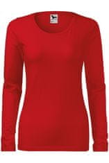 Malfini Ženska prilegajoča majica z dolgimi rokavi, rdeča, 2XL