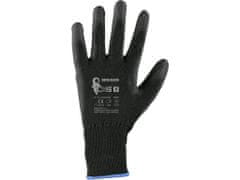Mix zaščitna oprema PU mehanske delovne rokavice 12 parov, črna, 9