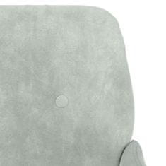 Greatstore Fotelj svetlo siv 62x79x79 cm žamet