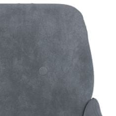 Greatstore Fotelj temno siv 62x79x79 cm žamet