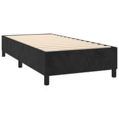 Greatstore Box spring postelja z vzmetnico črna 80x200 cm žamet