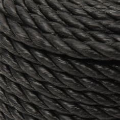 Greatstore Delovna vrv črna 12 mm 250 m polipropilen