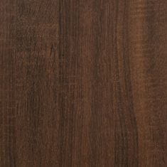 Greatstore Kopalniška omarica rjav hrast 60x32x53,5 cm inženirski les