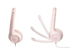 Logitech H390 slušalke, USB, roza (981-001281)
