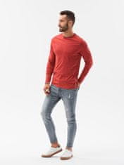 OMBRE Moška osnovna majica z dolgimi rokavi Konrad rdeča XL