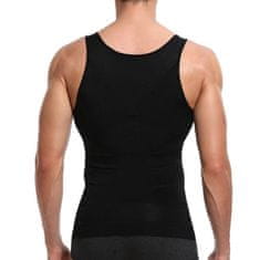 Northix Moška kompresijska majica brez rokavov - črna, XL 