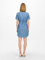 Jacqueline de Yong Ženska obleka JDYBELLA Regular Fit 15231238 Light Blue Denim (Velikost 34)