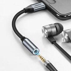 Ugreen adapter za slušalke iz 3,5 mm mini jack na usb tipa c 10 cm siv (30632)