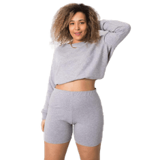 BASIC FEEL GOOD Ženske bombažne kratke hlače plus size ALESSIA sive barve RV-SN-6322.08_362655 XL