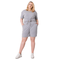 BASIC FEEL GOOD Ženske plus velikost kratke hlače WINNIE sive barve RV-SN-6336.04_362657 3XL