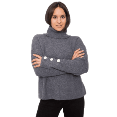 RUE PARIS Ženski pulover z rolojem Emrie RUE PARIS temno siv LC-SW-15-2.01_380848 Univerzalni