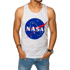 Dstreet Moška majica s kratkimi rokavi z natisnjenim belim logotipom NASA rx4673 3XL