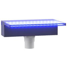 Greatstore Vodni slap z RGB LED osvetlitvijo, akril, 30 cm