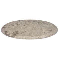 Greatstore Mizna plošča siva Ø 50x2,5 cm marmor