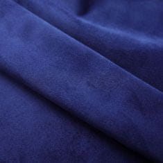 Greatstore Zatemnitvena zavesa z obročki žametna temno modra 290x245 cm