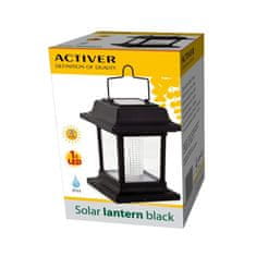 ACTIVER Svetilka za sončno energijo iz plastike, črna, komplet 3 kosov