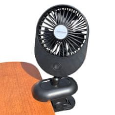 Northix Esperanza - Mini ventilator z USB napajanjem in namizno objemko 