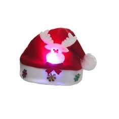 Northix Božičkova kapa z utripajočim motivom - jelenček Rudolph z rdečim nosom 