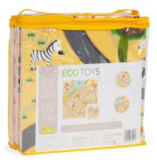 EcoToys EVA puzle kocke penasta igralna podlaga za otroke safari 93x93cm