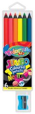 Colorino Neonske barvice JUMBO črni les z ostičem 6 barv