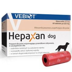 VEBIOT Vitamini, dodatki za pse Hepaxan dog 60 tablet + vrečke za iztrebke