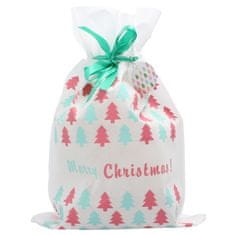 Chomik Božična darilna vrečka bela 30x45 cm