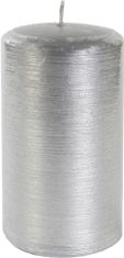 Cilinder za sveče Žični motiv Contours 70x130 mm - srebrna kovinska barva