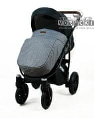Raf-pol Otroški voziček BabyLux Optimal 3v1, črno ogrodje-ALU Grey Flex