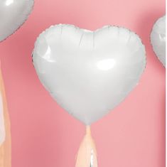 Moja zabava Balon folija Srce-Beli