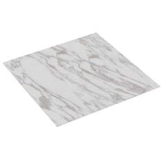 shumee Samolepilne PVC talne plošče 5,11 m2 bel marmor