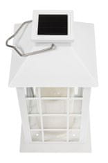 LUMILED 2x Solarna vrtna svetilka LED viseča okrasna LIRIO 27cm Bela