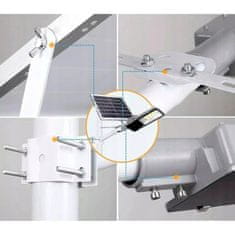 INNA Solarna ulična svetilka LED 800W 6500K Hladno bela + daljinski upravljalnik in montažni nosilec